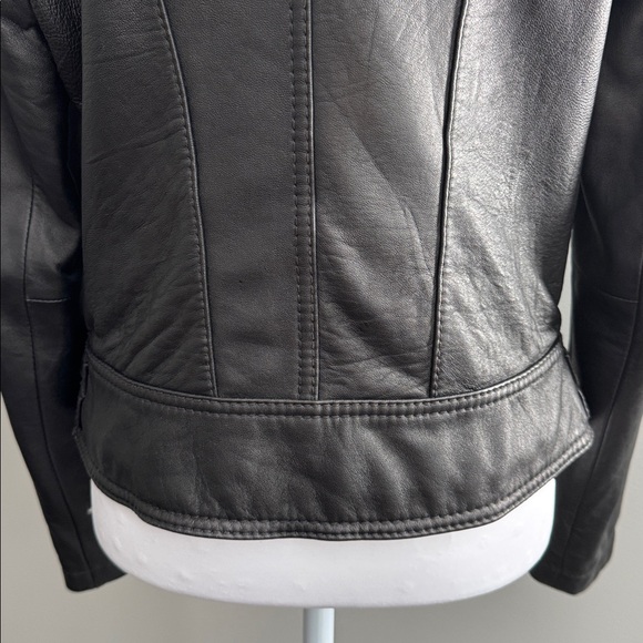 Michael Kors Black Moto Leather Jacket size S - Picture 11 of 13